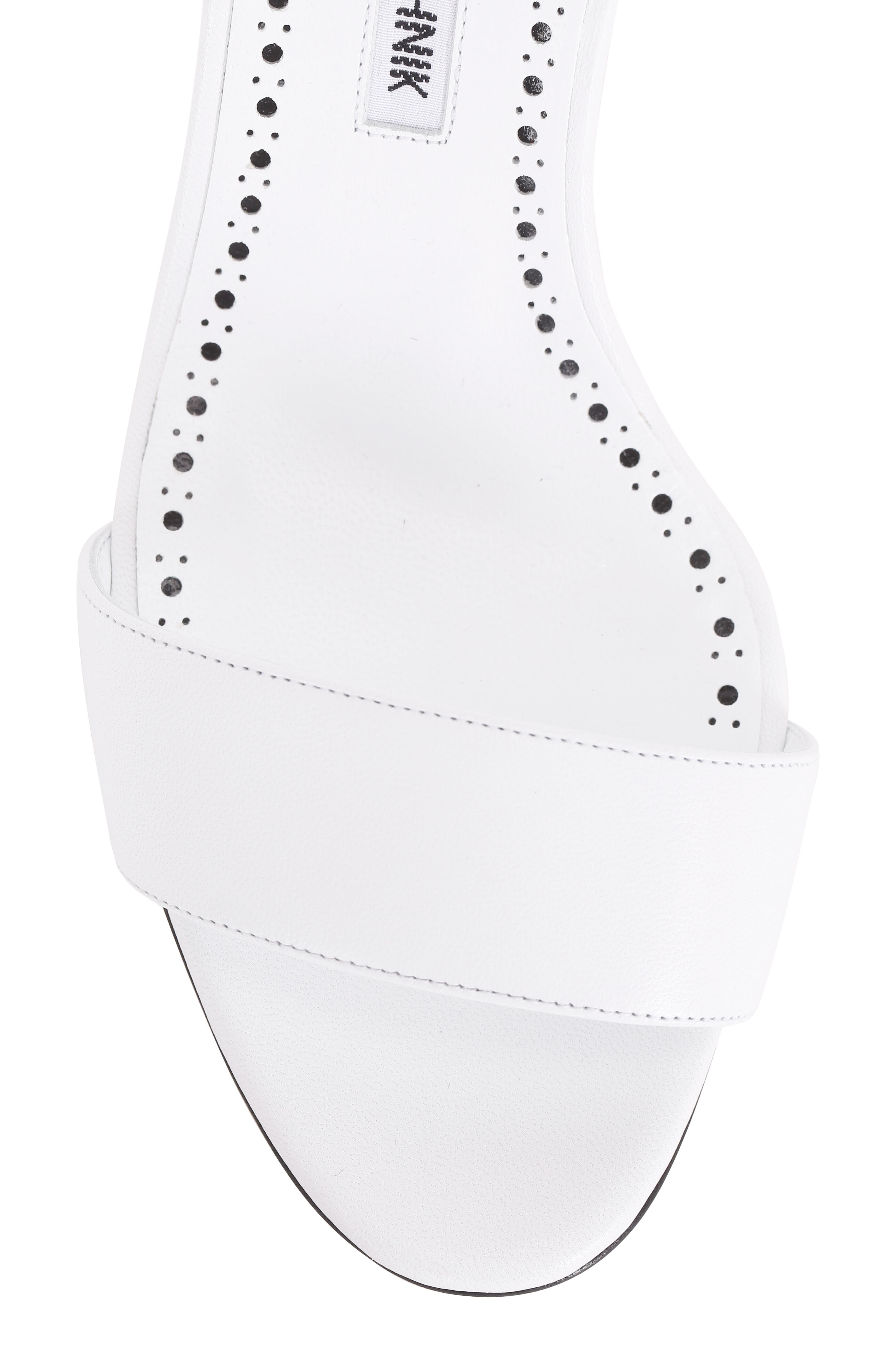 Manolo Blahnik - Leda White Leather Sculptural Heel Sandal, 70mm