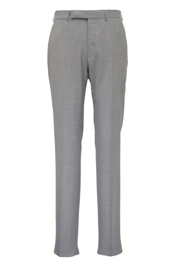 Zegna Gray High Performance Wool Dress Pant