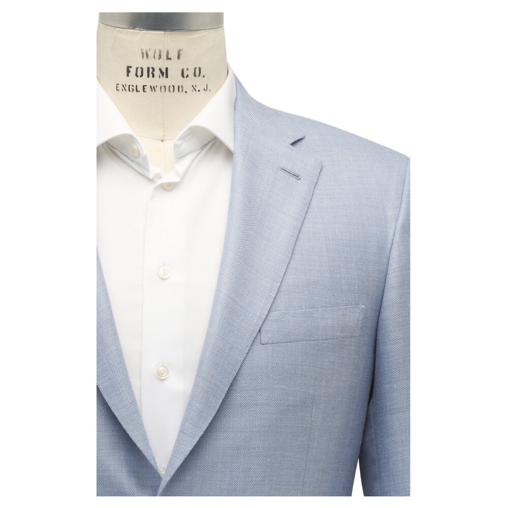 【極美品】Brioni／ブリオーニ／サテン／小紋柄／メダリオン／サックスブルー 極美品】Brioni／ブリオーニ／サテン／小紋柄／メダリオン