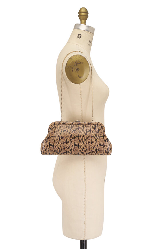 Jimmy Choo Skylar Chai Embossed Leather Clutch - view 5