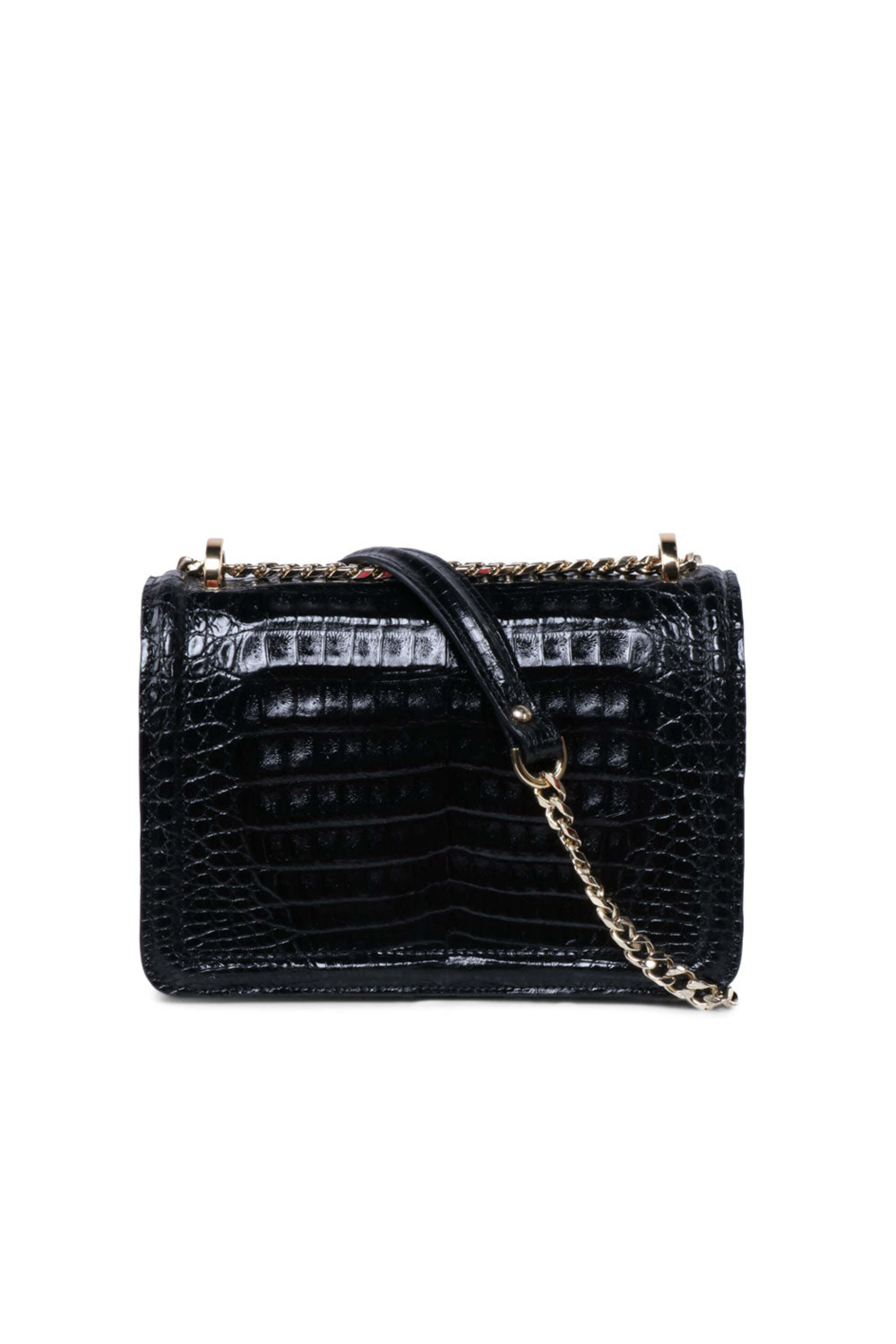 Maria Oliver - Chloe Crocodile Crossbody Bag in Black