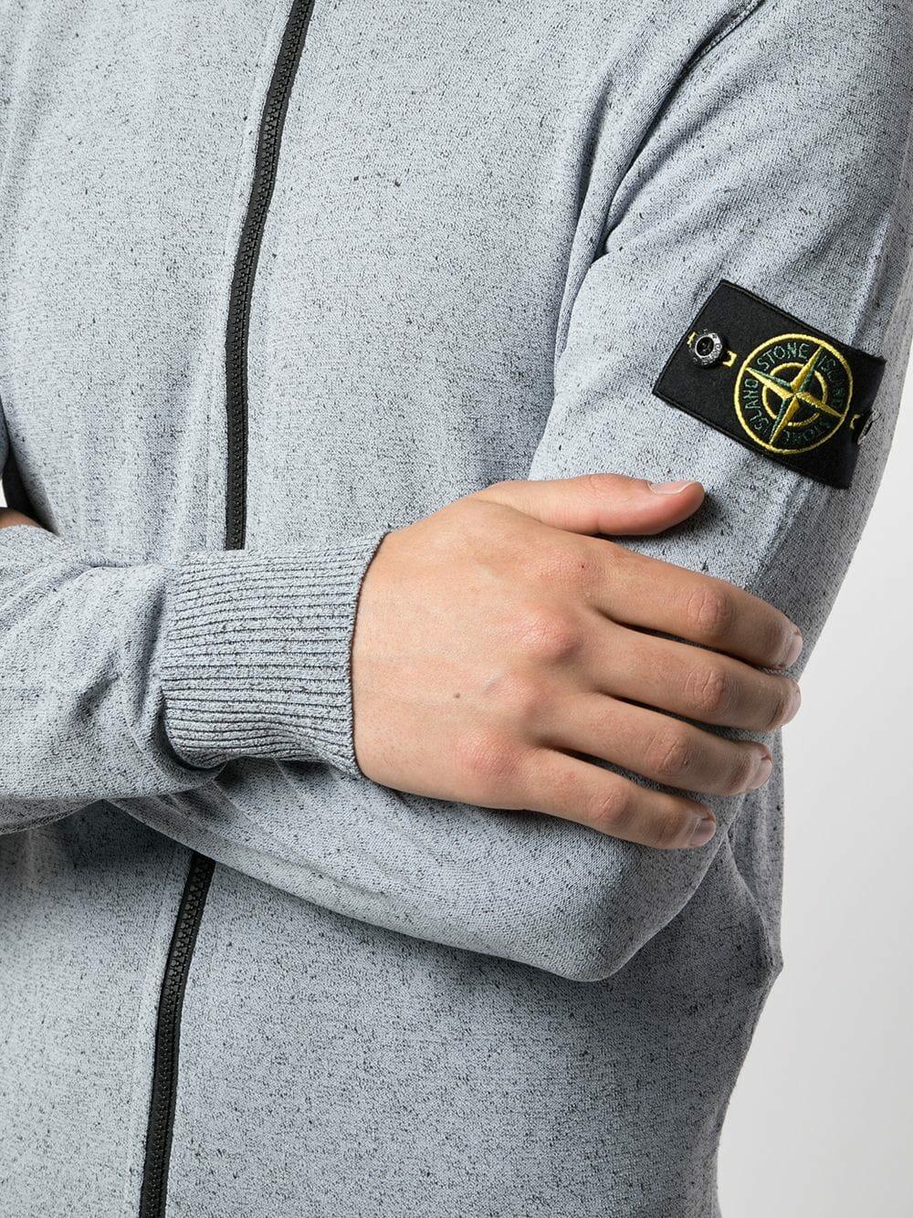 Stone Island - Gray Spray Full Zip Cardigan