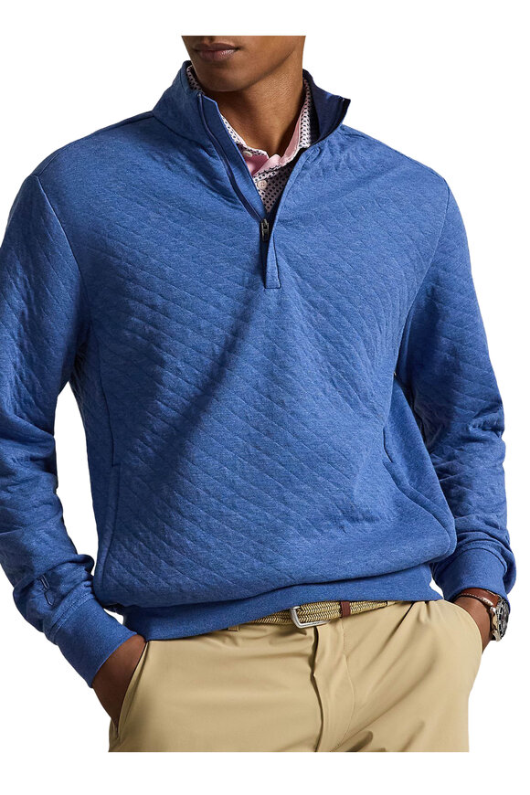 RLX Ralph Lauren - Blue Quilted Quarter Zip Pullover