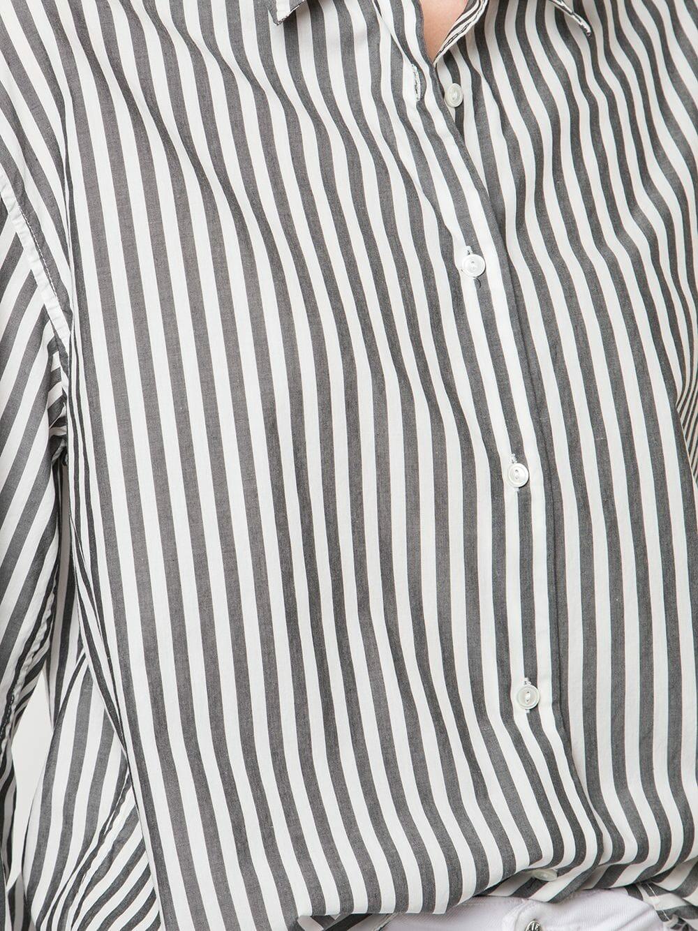 Nili Lotan - Noa Washed Black Striped Cotton Shirt