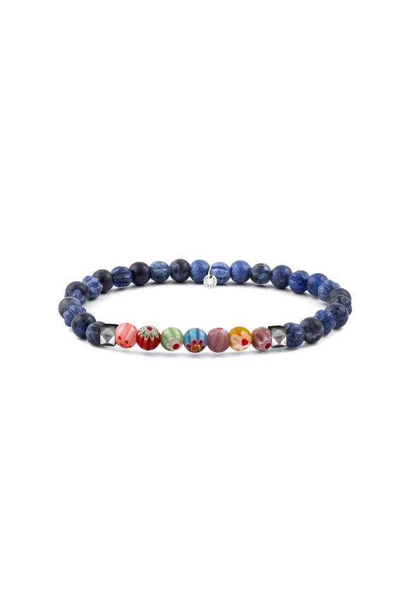 Tateossian - Millefiori Blue Bead Bracelet