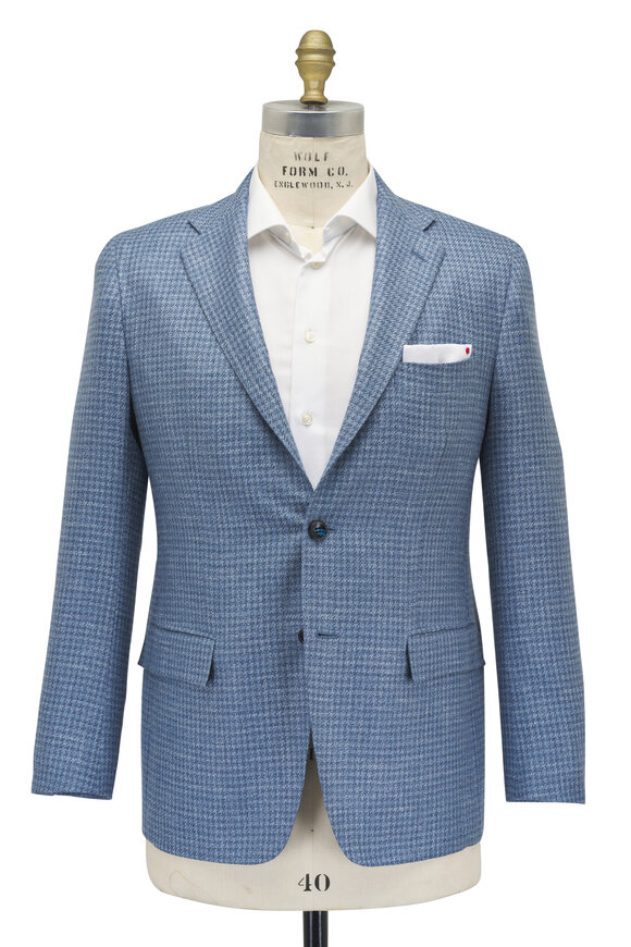 Kiton - Blue Houndstooth Sportcoat