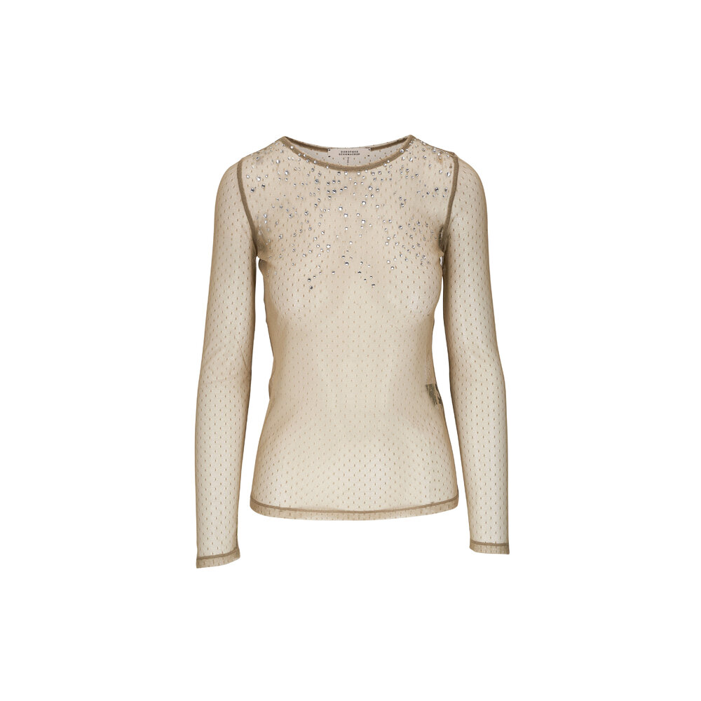 Dorothee Schumacher - Sheer Sparkles Embellished Mesh Shirt