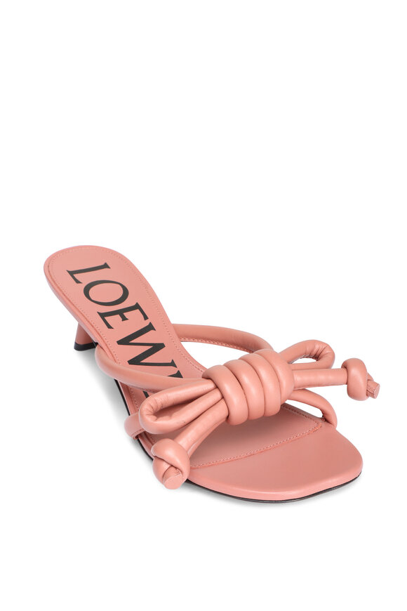 Loewe Flamenco Blush Knot Sandal, 45mm