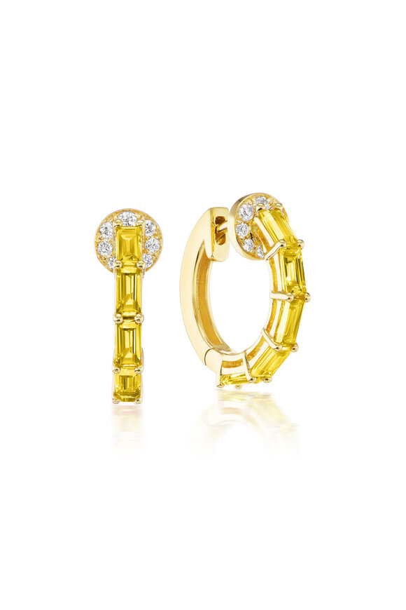 Nam Cho 18k Yellow Gold Yellow Sapphire Hoops