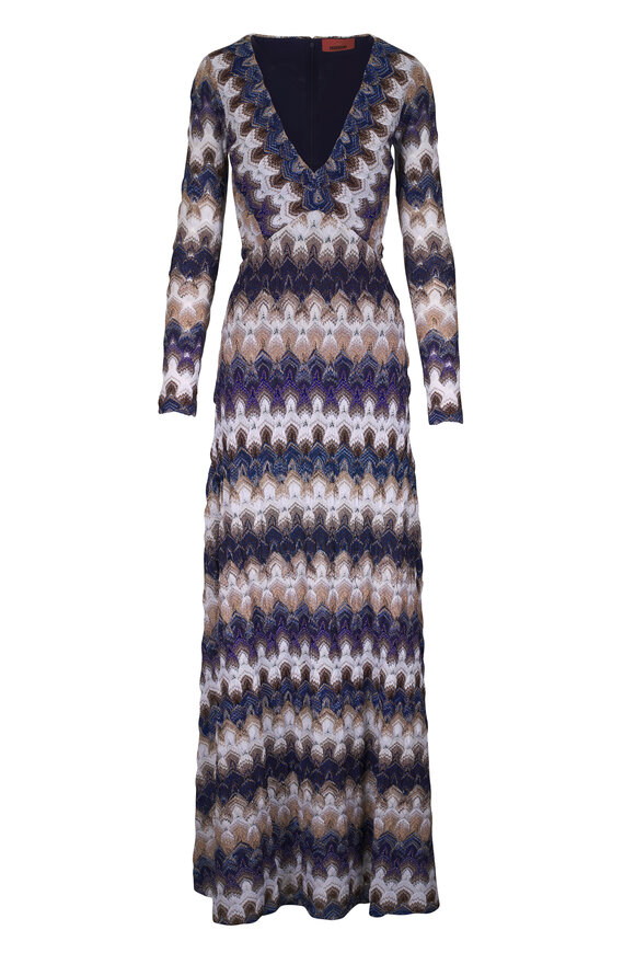 Missoni Lamé Mixed Viscose Maxi Dress