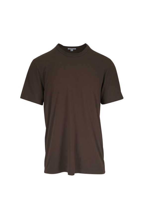 James Perse Antique Brown Cotton Crewneck T-Shirt