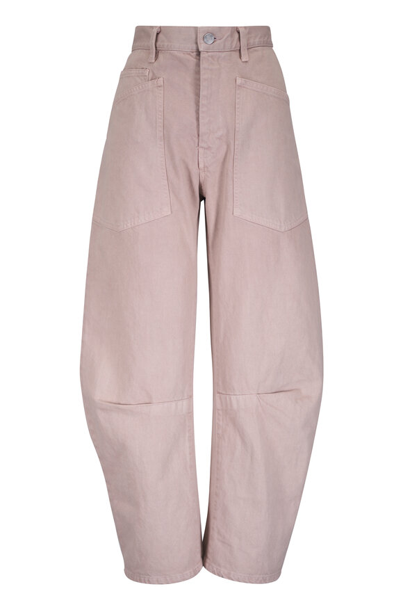 Nili Lotan Shon Beige Barrel Leg Jean - view 1