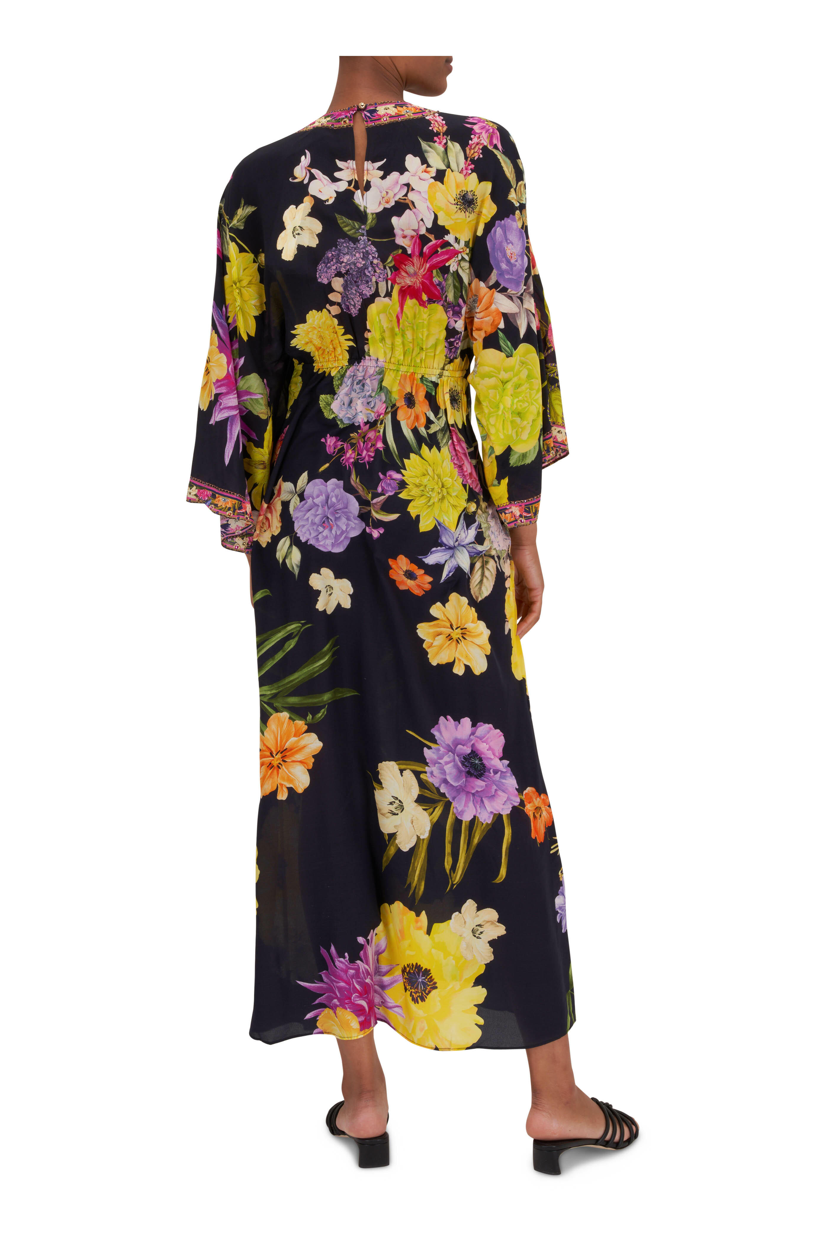 Camilla - Peace Be With You Drawcord Silk Maxi Dress