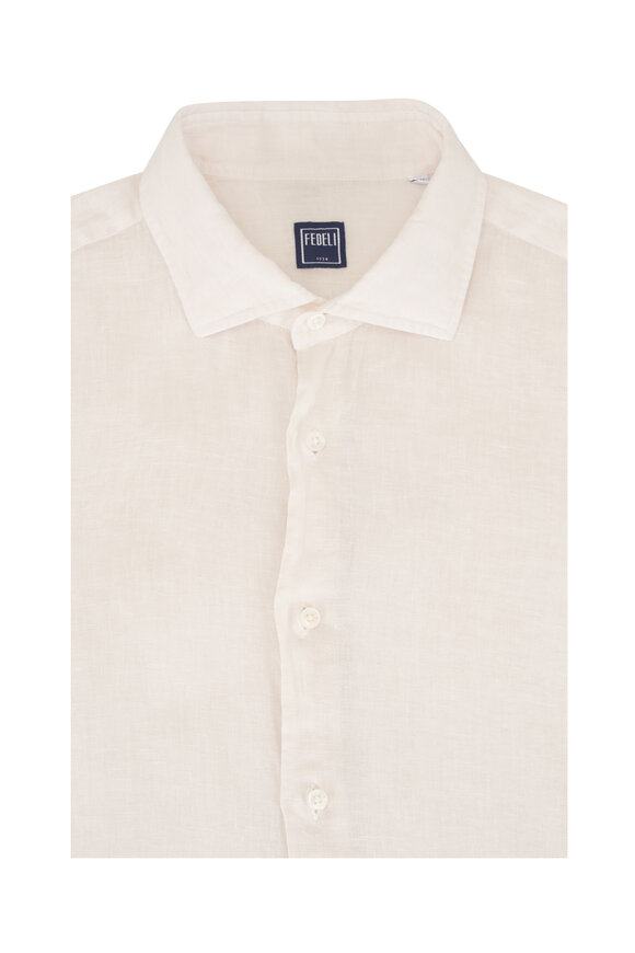 Fedeli Sand Linen Sportshirt