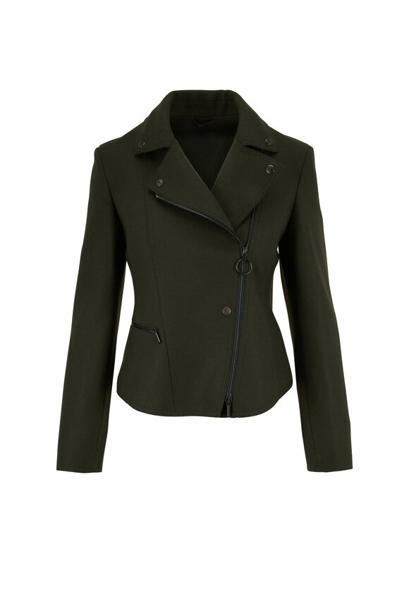 Akris Punto - Bamboo Stretch Wool Moto Jacket