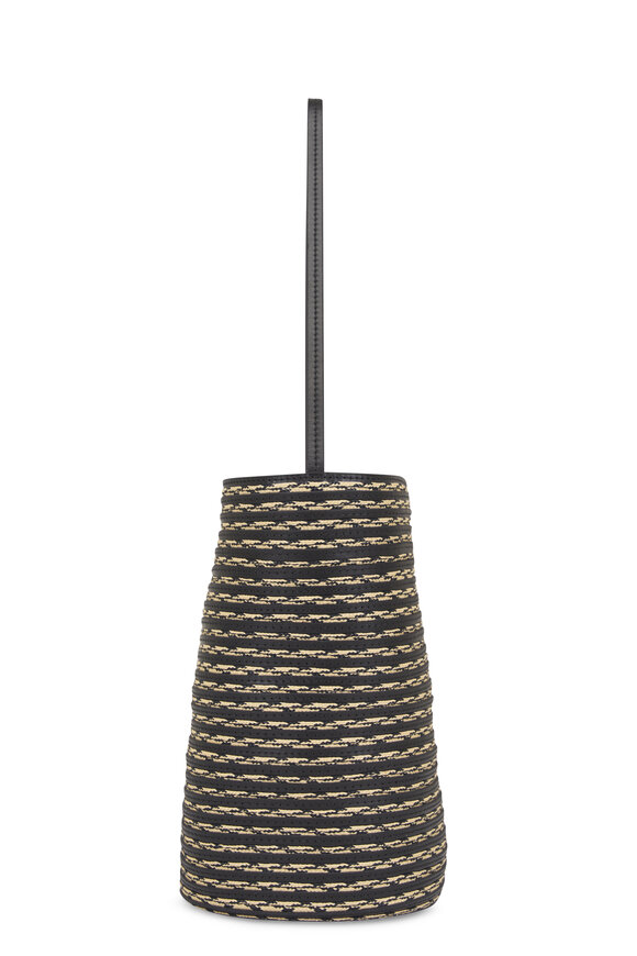 The Row Smal N/S Beau Black & Natural Raffia Tote - view 3