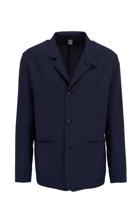 Paul Smith - Navy Button Wool Casual Jacket 