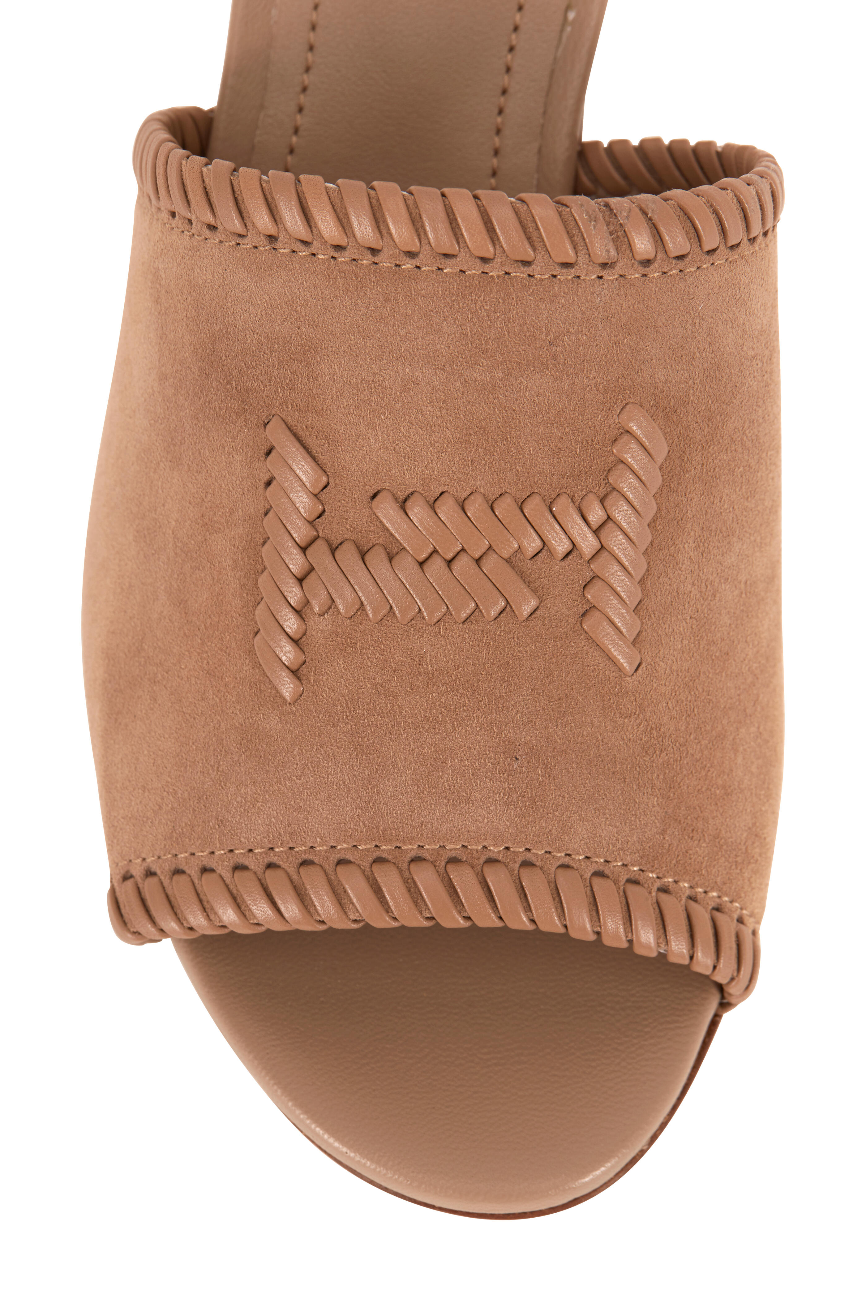 Tod's - Cappuccino Suede Woven Double-T Mule, 50mm