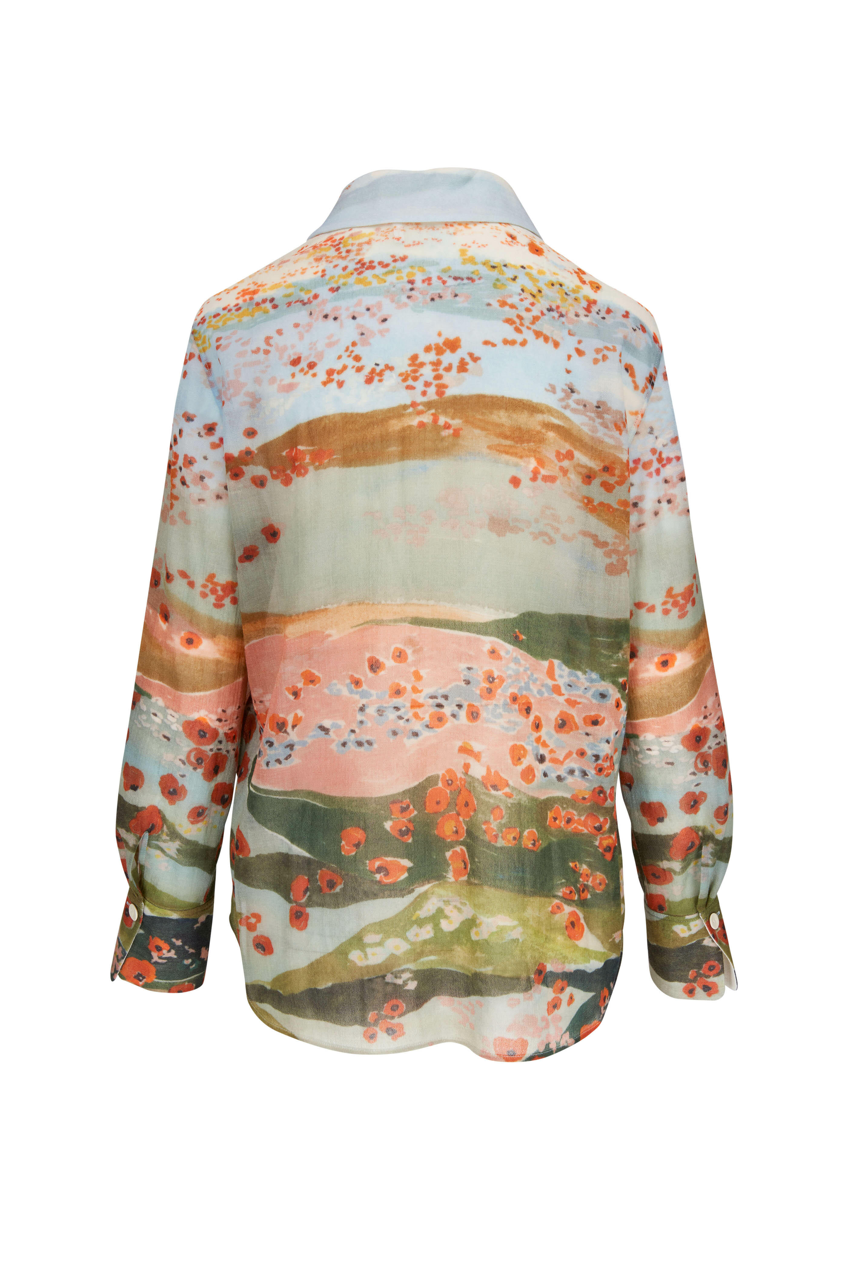 Chloé - Poppy Print Wool Gauze Blouse