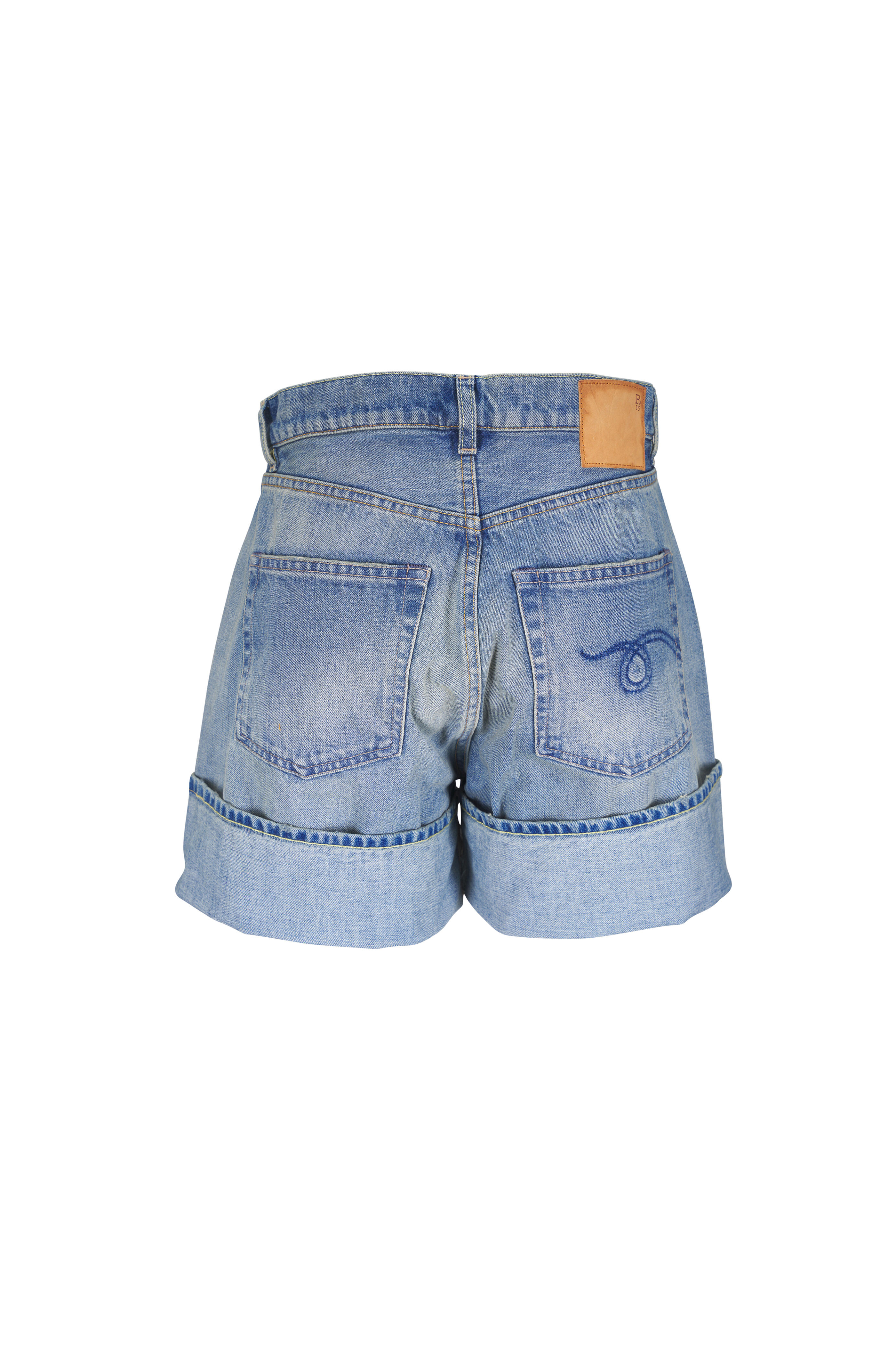 R13 - Nina Selvedge Blue Denim Shorts