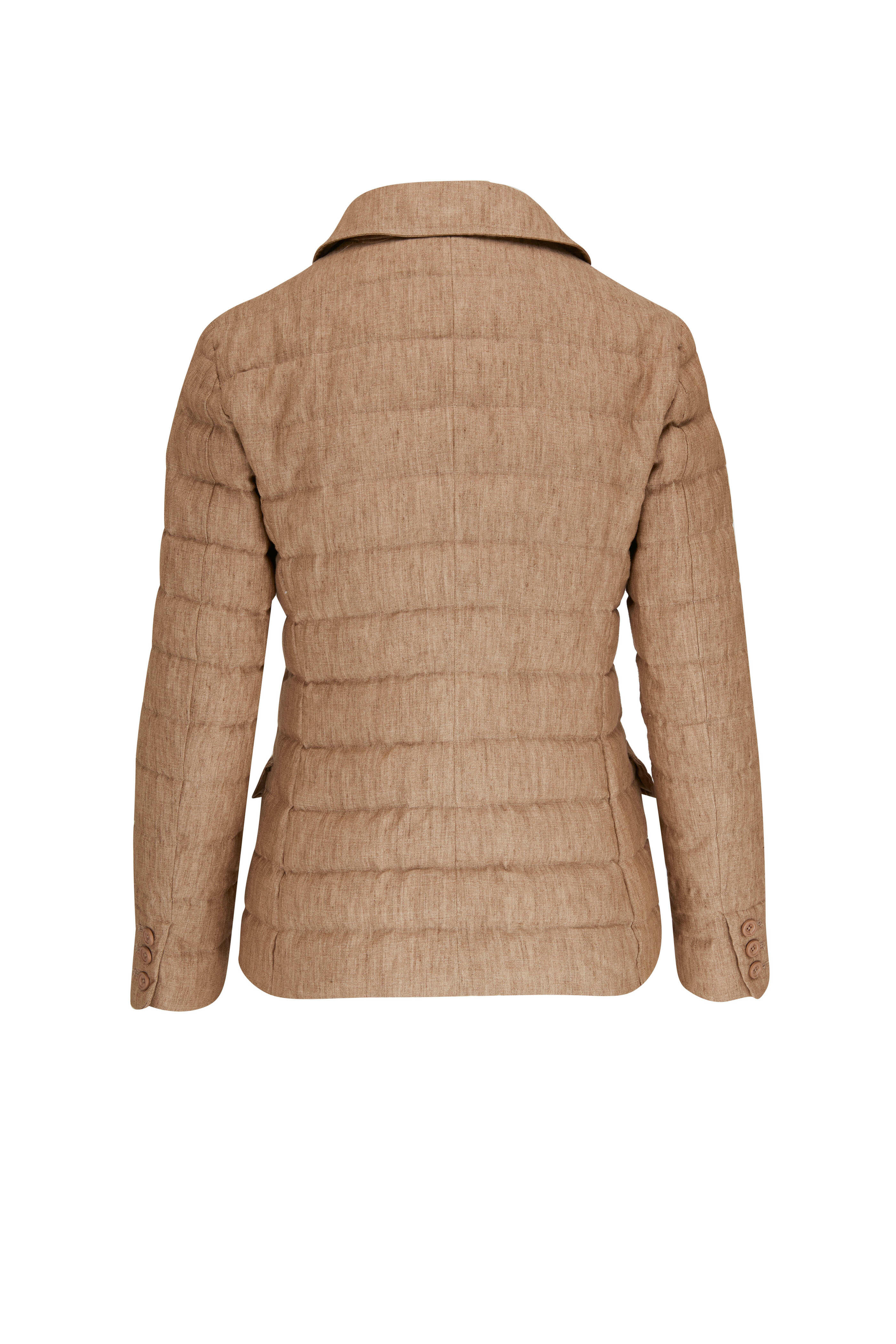 ジャケット HERNO Women Jackets PI001667D 12017Z1985 Beige Herno - New Linen Camel Brown Blazer | Mitchell Stores