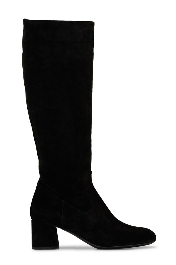 AGL - Lorette Black Suede Knee High Boot, 55mm 