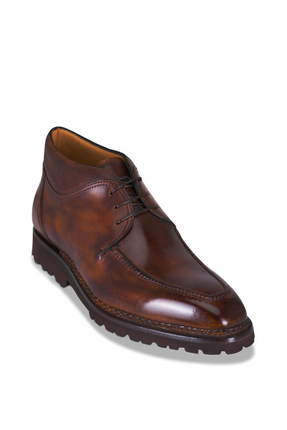 Bontoni - Conero Brown Leather Lug Sole Boot