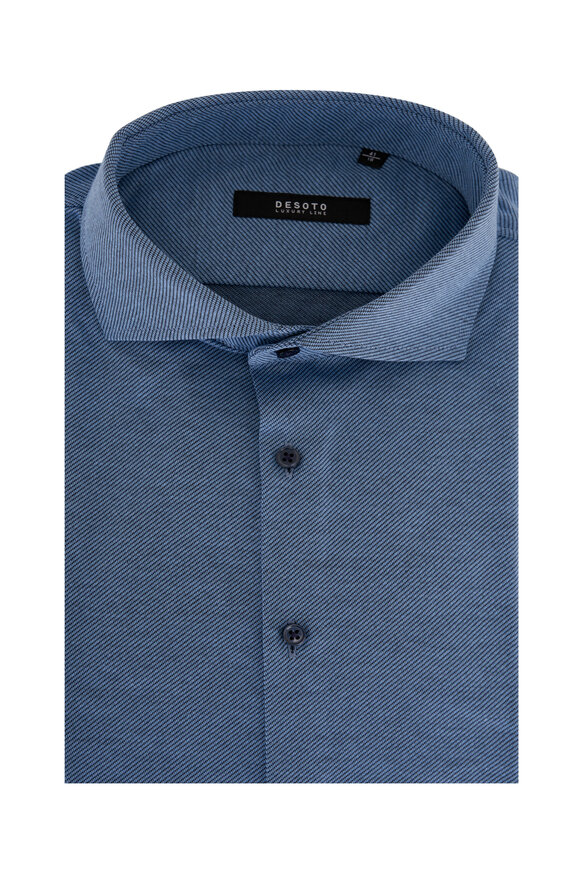 Desoto - Solid Slate Luxury Cotton Shirt