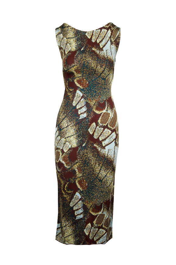 Staud Veronica Butterfly Moss Midi Dress - view 1