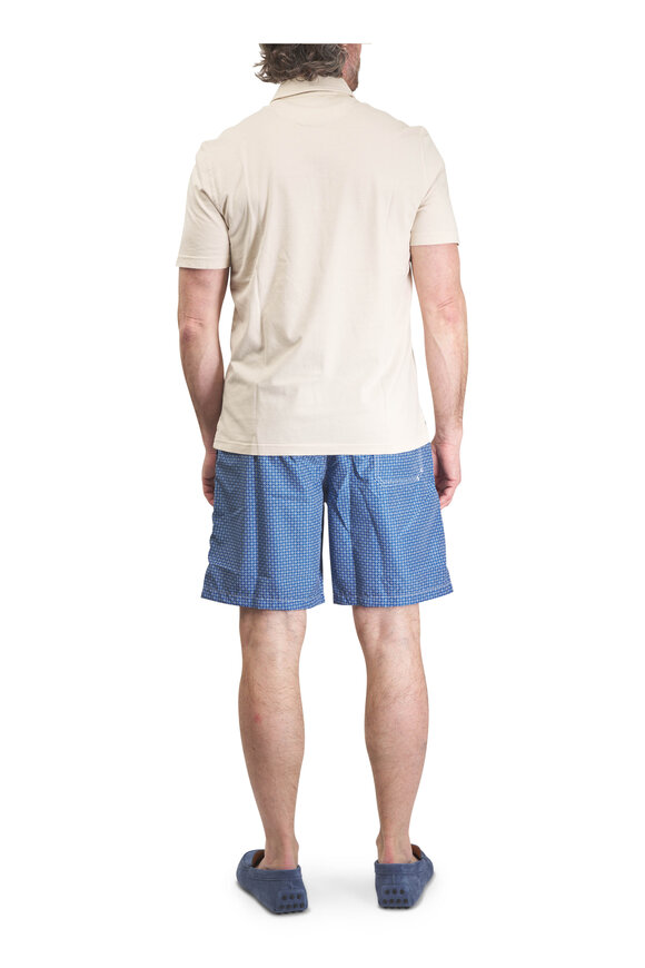 Fedeli Frosted Sand Jersey Cotton Polo - view 4