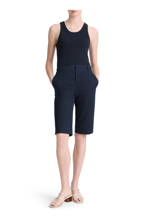 Vince Coastal Blue Mid-Rise Chino Shorts - view 2