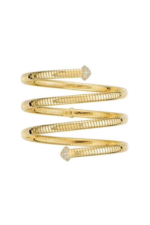 Mattia Cielo 18k Yellow Gold 3 Row Diamond Bracelet - view 1