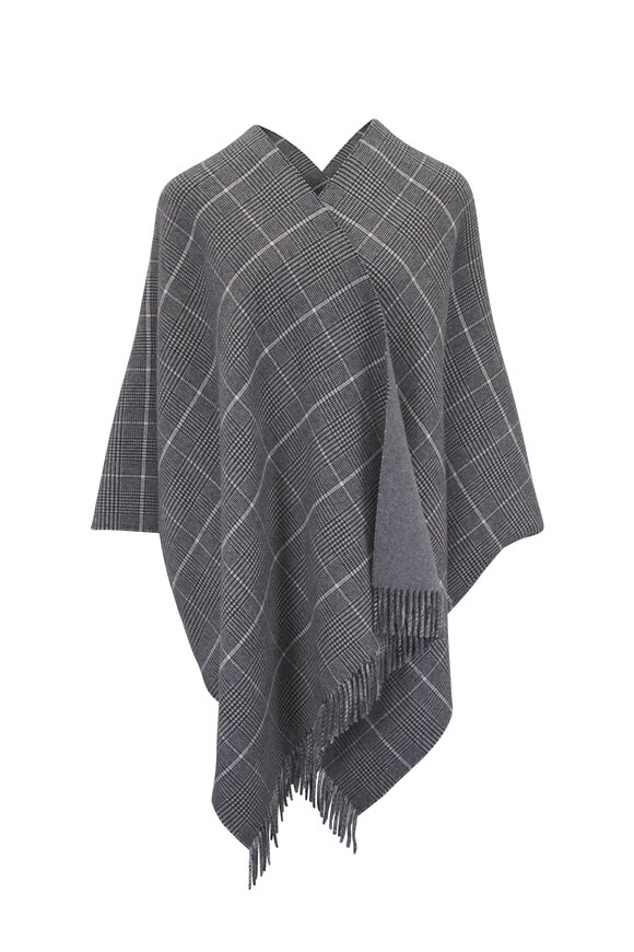 Brunello Cucinelli - Grey Reversible Double Brushed Poncho