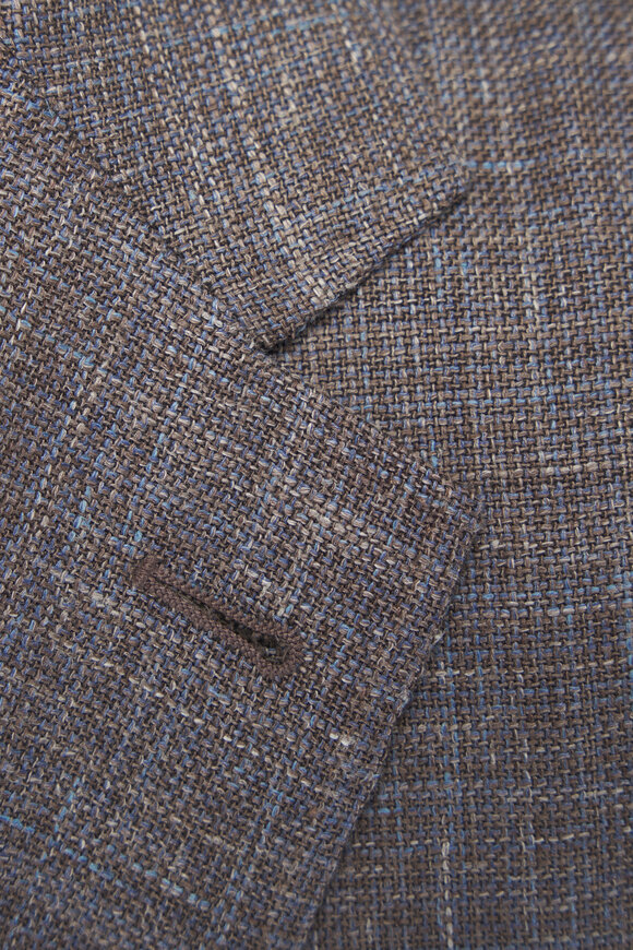 Canali - Kei Brown Wool, Silk & Linen Sportcoat