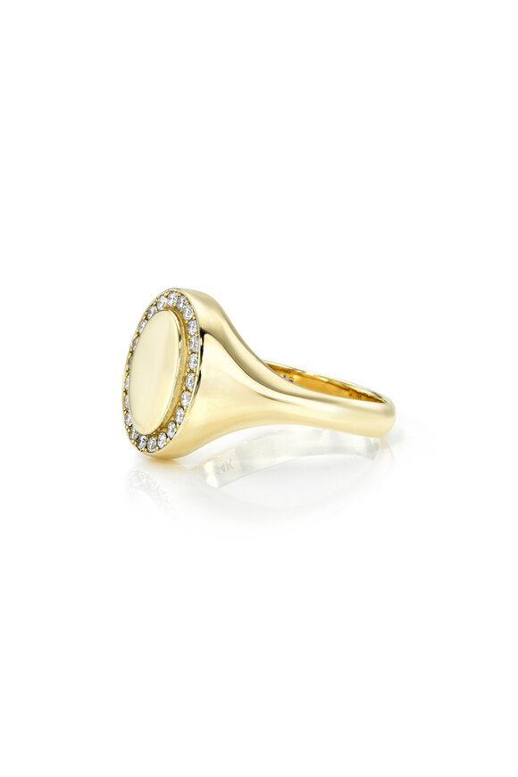 Dru - Helen Diamond Signet Ring