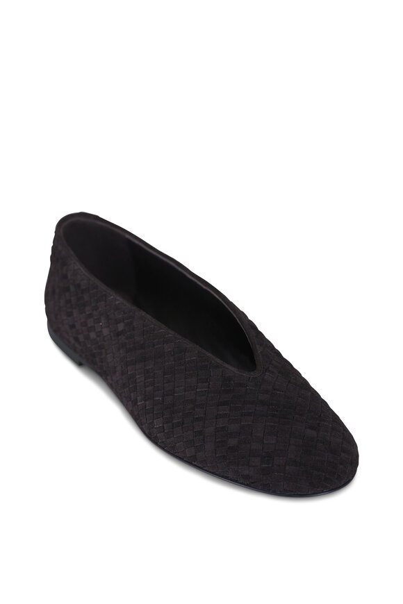 Bottega Veneta Rosa Espresso Suede Ballerina Flat - view 1