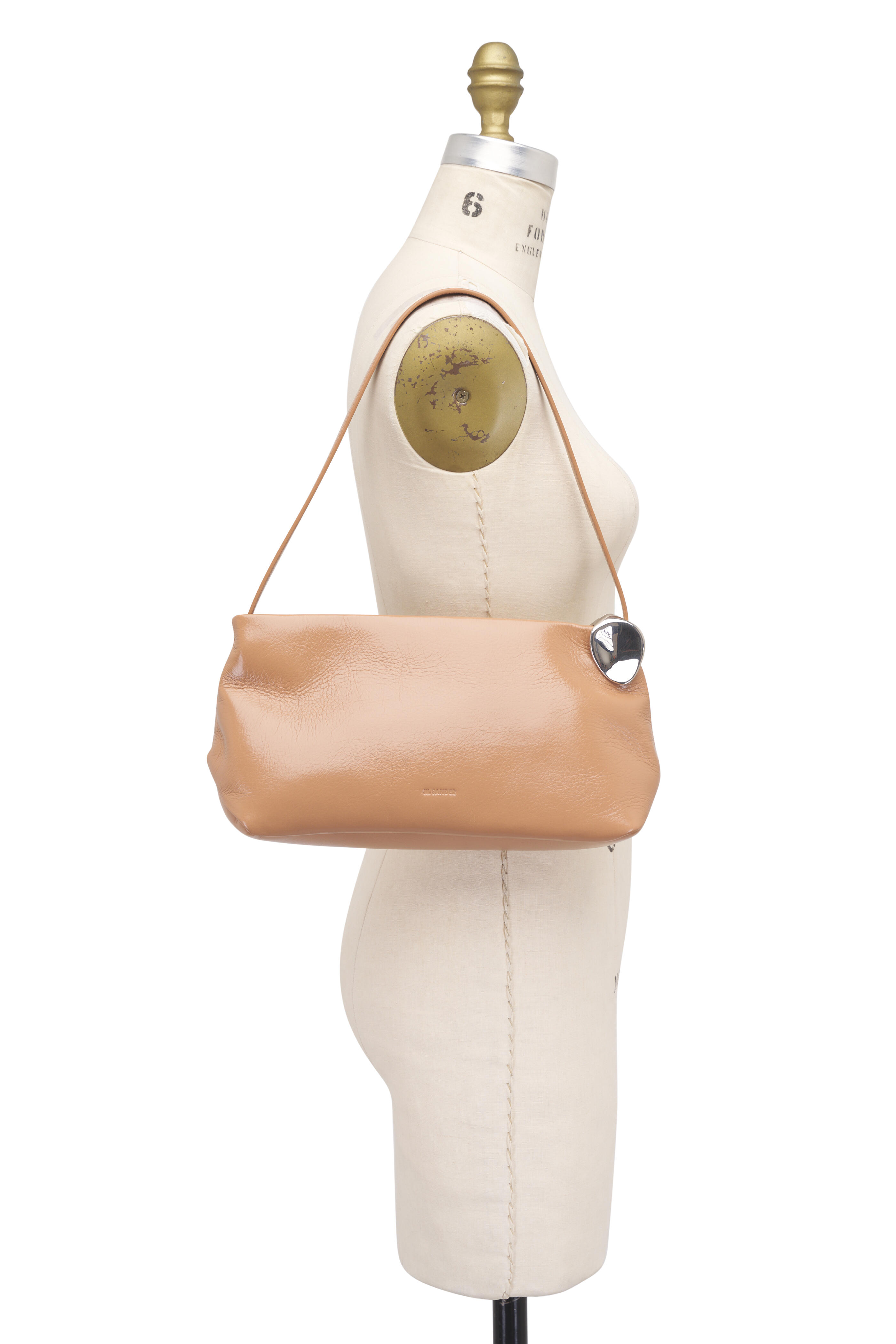 Jil Sander - Jewel Zip Sandstorm Leather Shoulder Bag