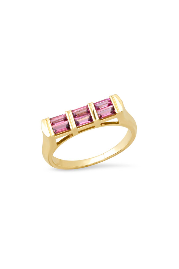 Helena Rose 14k Yellow Gold Pink Tourmaline Colorblock Ring