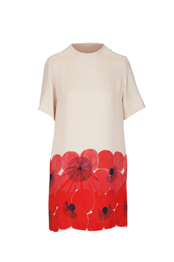 Akris Poppy Print Shift Dress