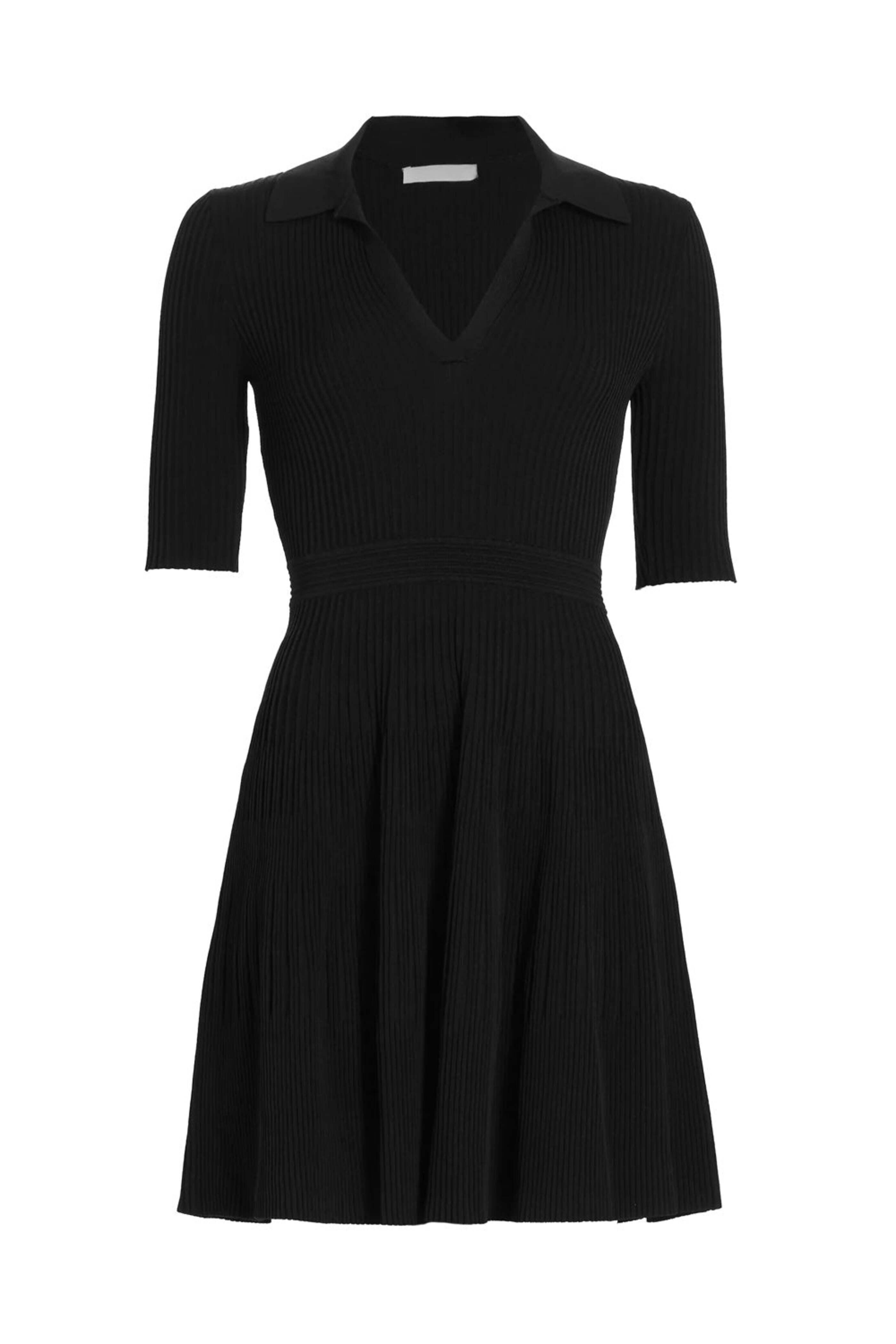 Simkhai - Black Patricia Core Compact Rib Polo Dress