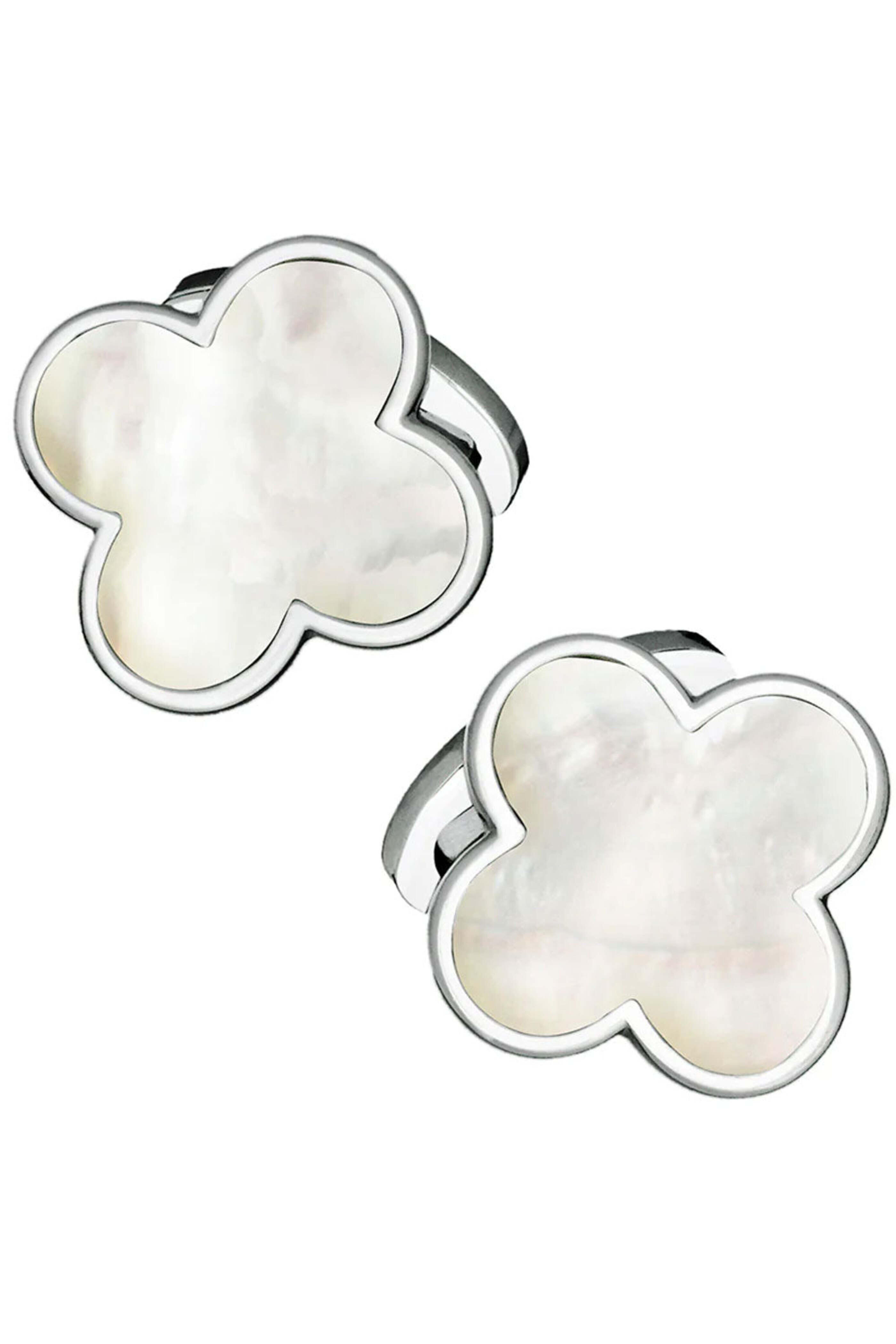 Jan Leslie - Pearl Four Leaf Clover Cufflinks