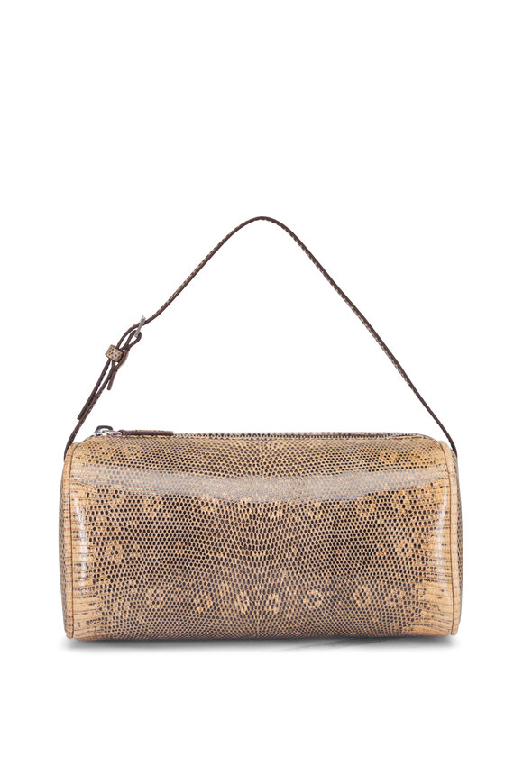 The Row 90's Beige Lizard Top Handle