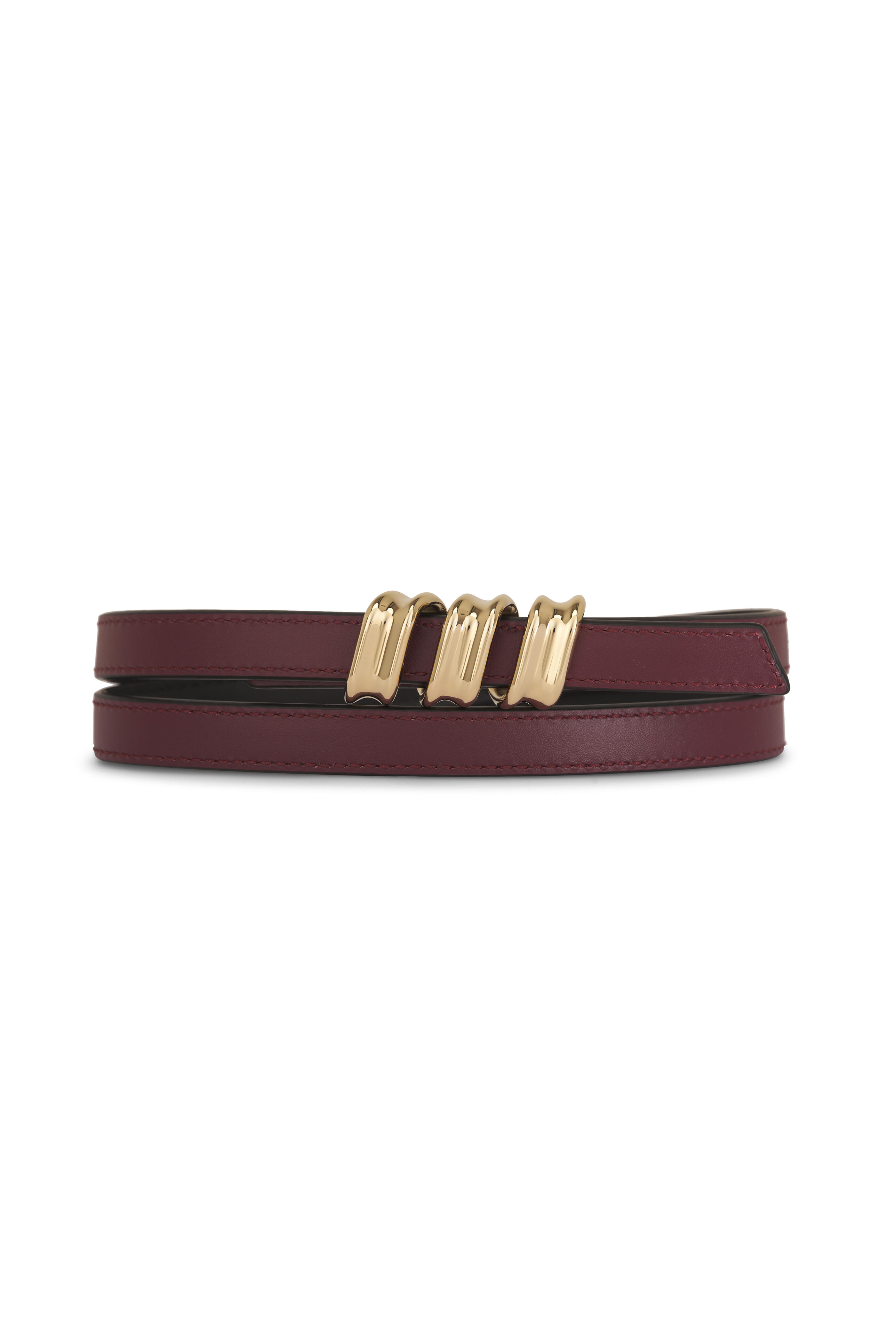 Loewe - Black, Red & Gold Coil Skinny Belt, 15mm - view 3