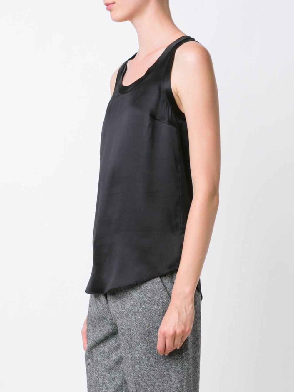 SALE   ブルネロクチネリ　タンクトップ　シルク Silk-blend tank top in blue - Brunello Cucinelli | Mytheresa