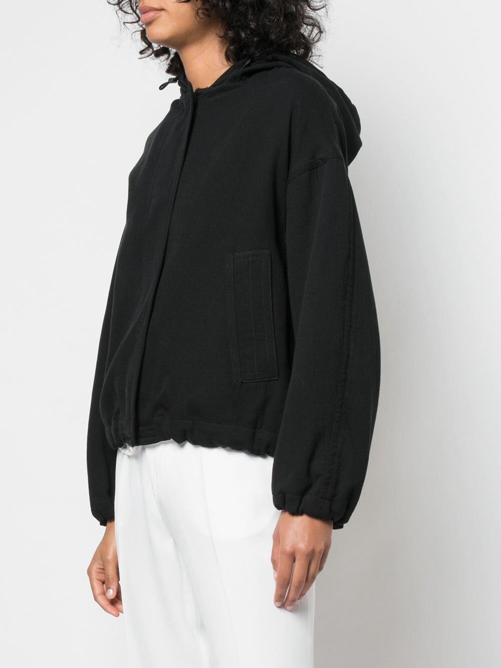 Vince - Black Cotton Hooded Jacket