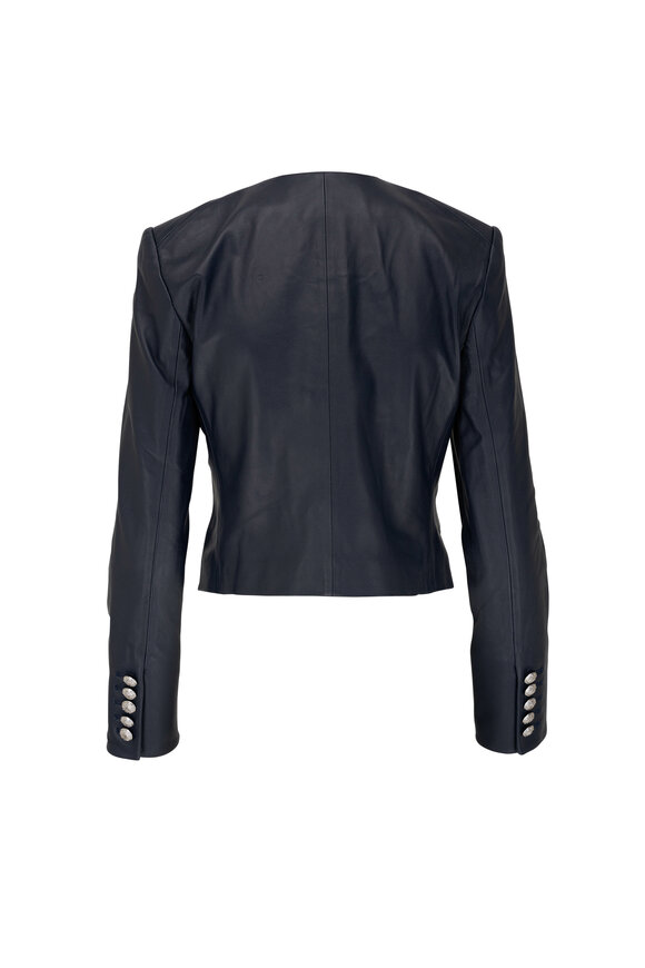 Veronica Beard - Winslow Navy Leather Jacket