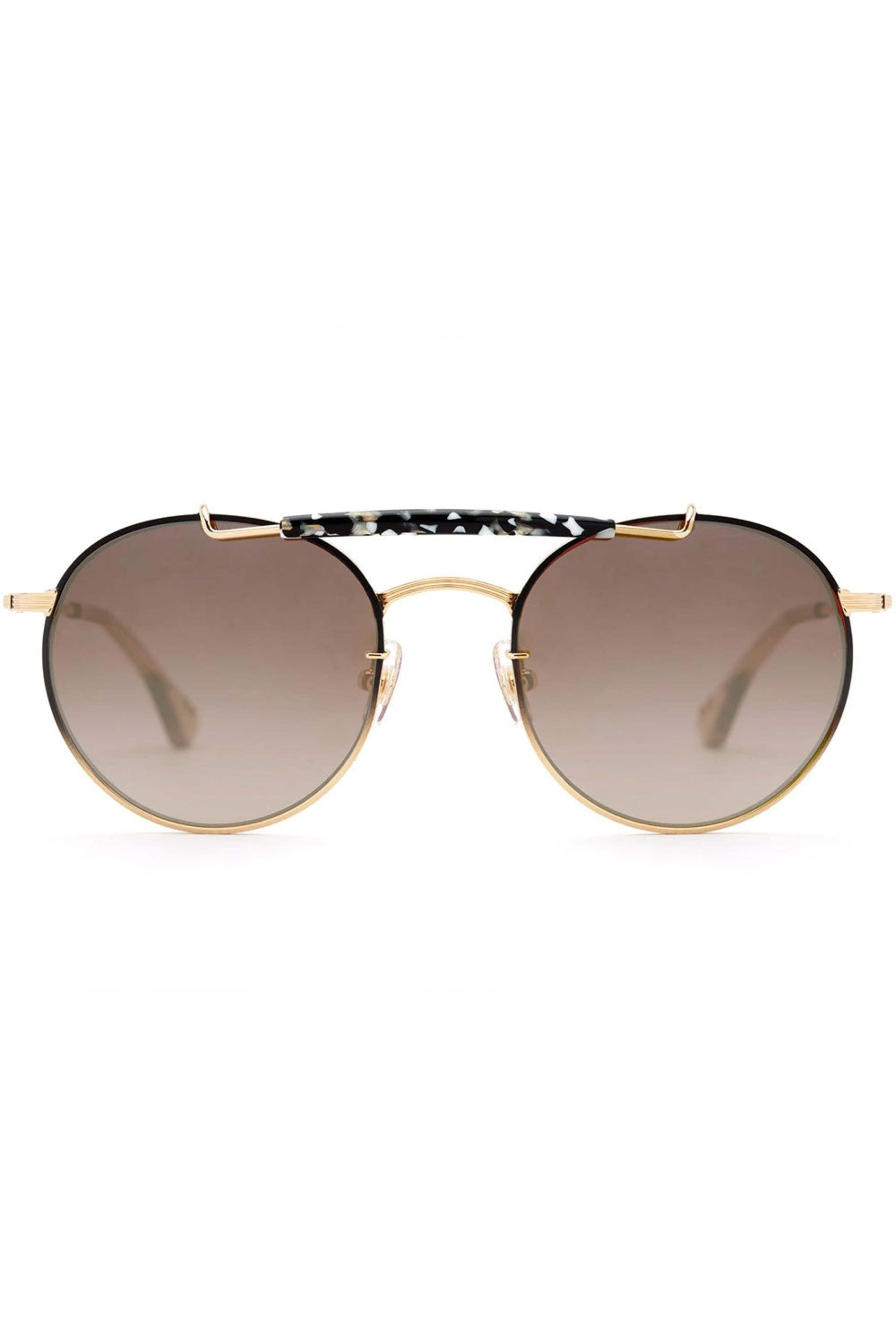Krewe - Faded Mirror Shelby Sunglasses in Matte Black
