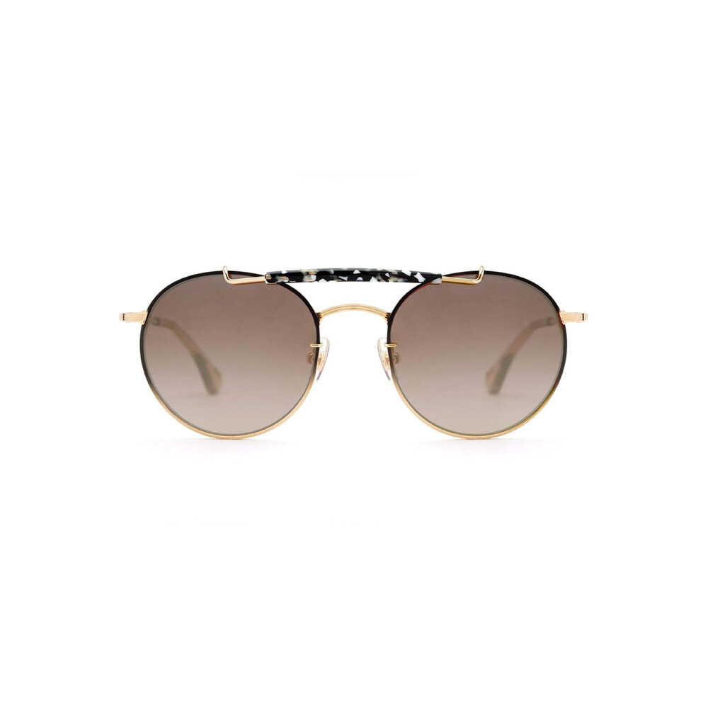 Krewe - Faded Mirror Shelby Sunglasses in Matte Black