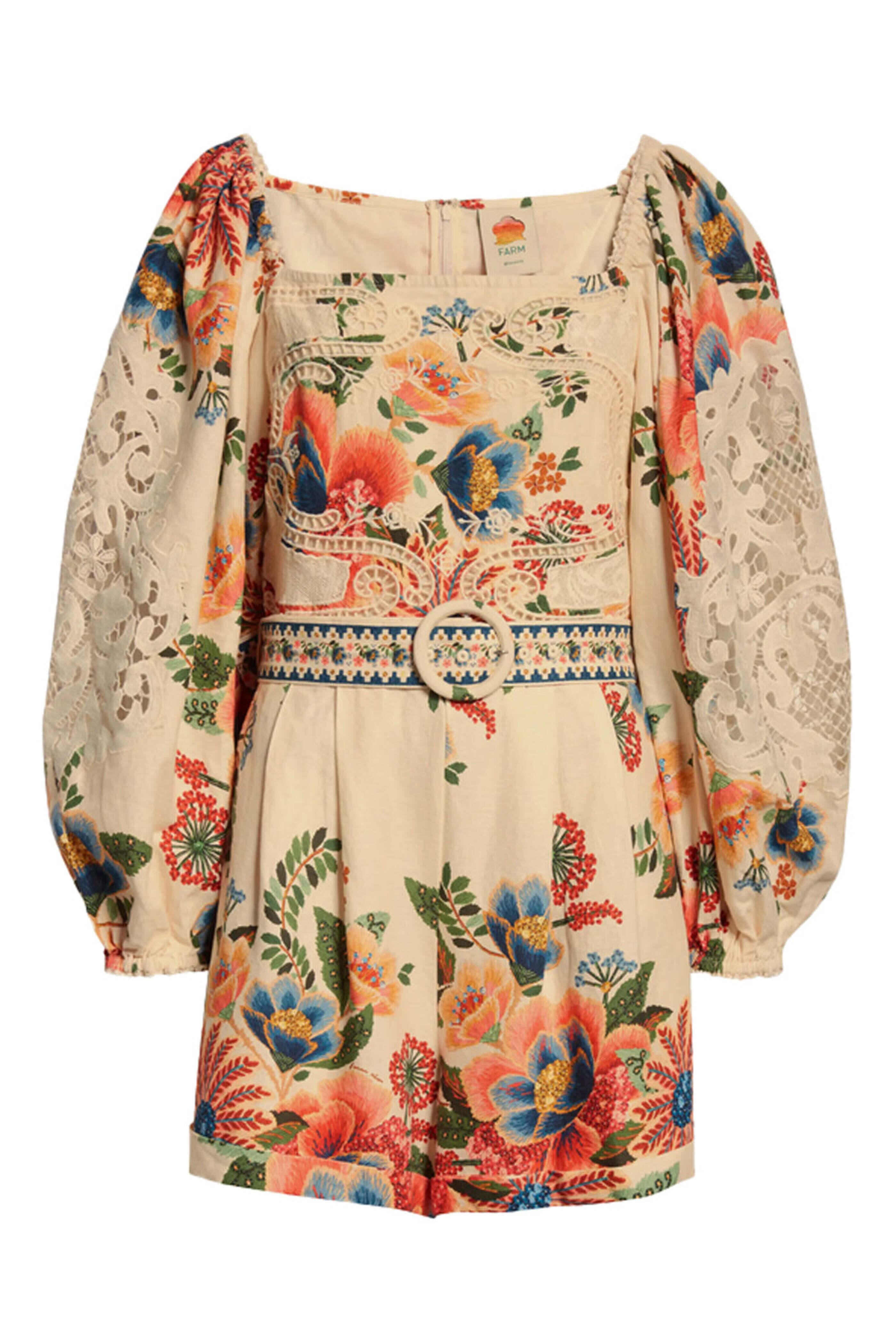 Farm Rio - Delicate Sand Garden Romper