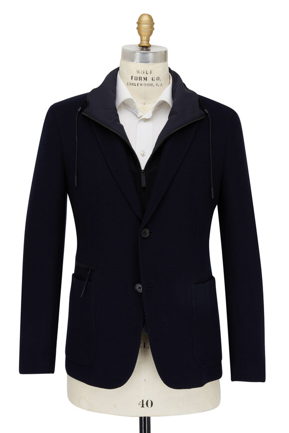 Zegna - Navy High Performance Jersey Dickey Jacket